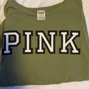 Long sleeve campus tee / Victoria secret (pink )